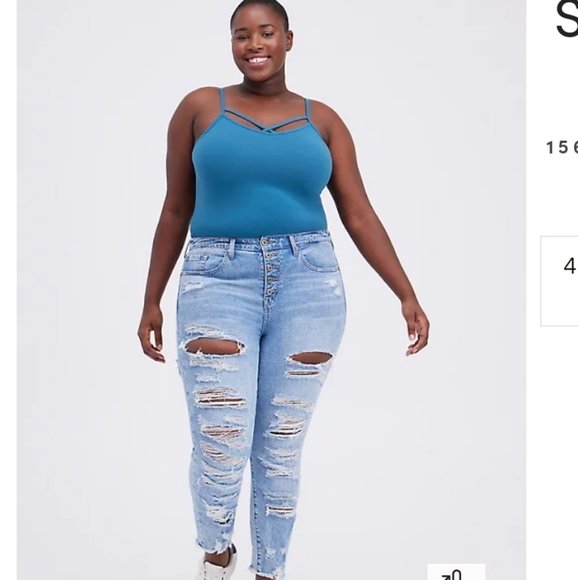 Blue STRAPPY FOXY CAMI - Picture 2 of 5